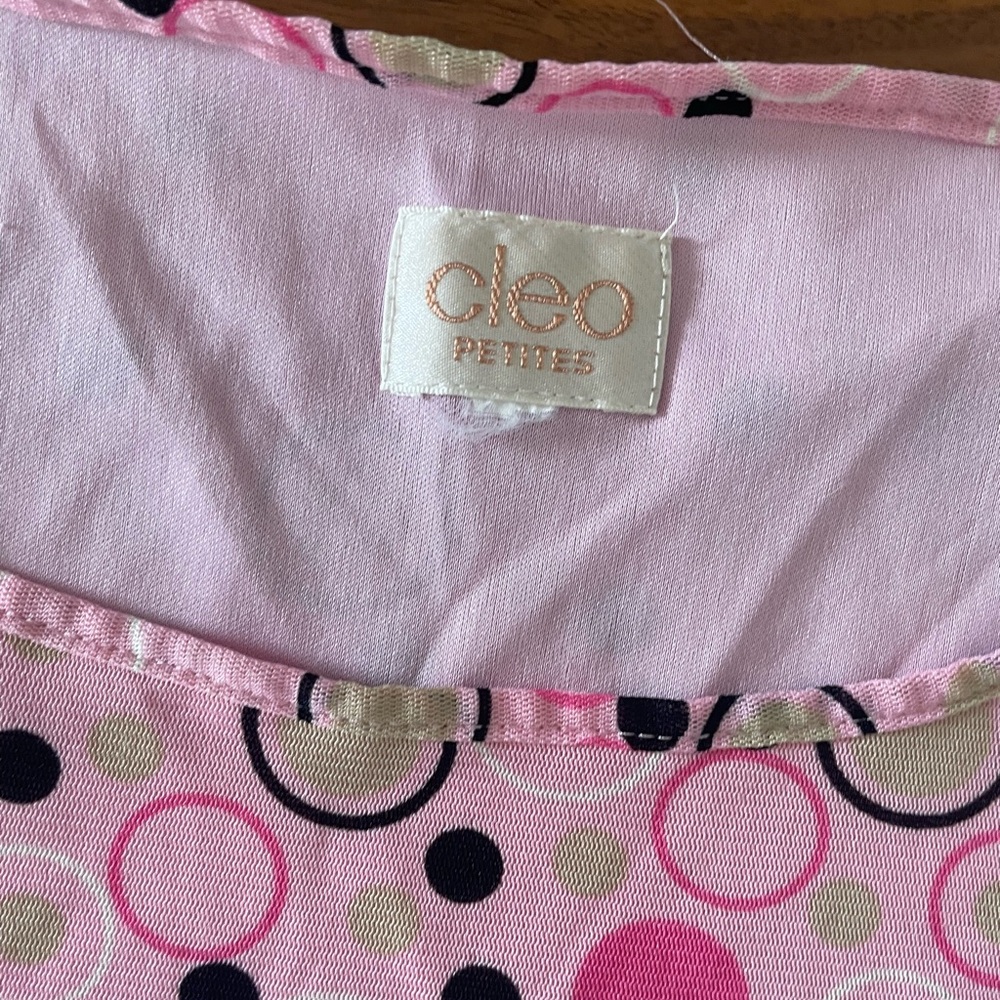 Cleo Y2K Pink Multi-Color Polka Dot Sleeveless Top - Picture 3 of 4